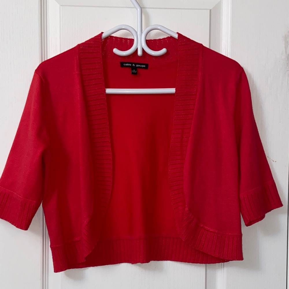 Calvin Klein Women's Vibrant Red Shrug